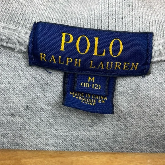 POLO Ralph Lauren Classic Cotton Mesh Polo Shirt Pony SS Heather Grey M 10-12 - Picture 13 of 15